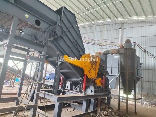 廣西傳來戰(zhàn)報，廢鋼破碎機試機效果剛好啦！